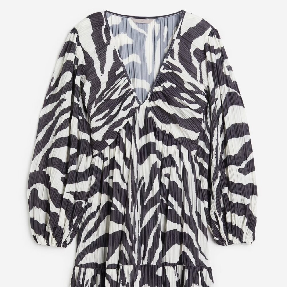 Pleated Jersey Dress